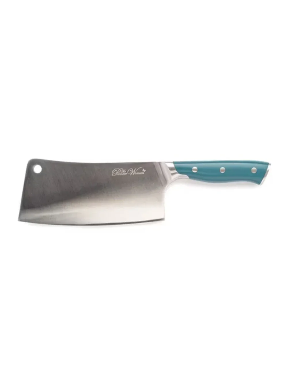 The Pioneer Woman Home Teal Kitchen Signature Stainless Steel Cleaver Knife